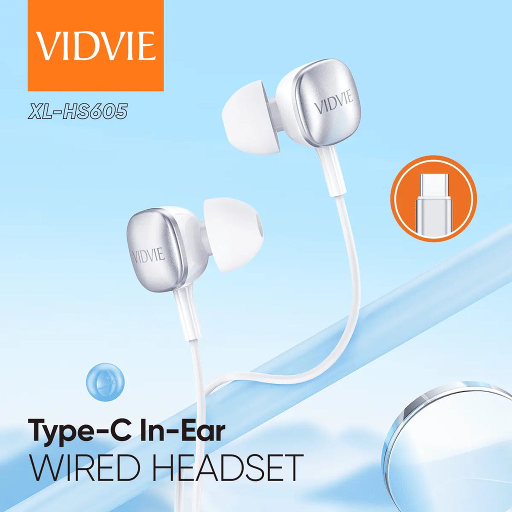 Audífonos In-Ear Vidvie XL-HS605: Conector Tipo-C y Micrófono HD