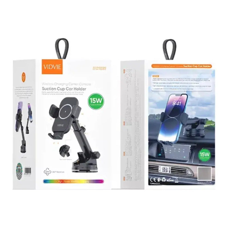 Soporte Y Cargador Con Ventosa Para Telefono Vidvie Hc1531